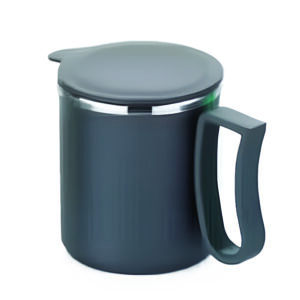 Double Wall Coffee Mug – Plastic Outer & Stainless Steel Inner Travel Cup for Tea, Coffee, Milk (Pack of 1)