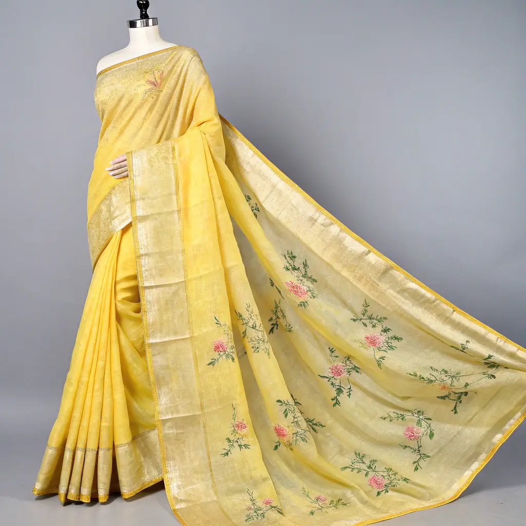 Odisha Maniabandha Cotton Saree – Yellow